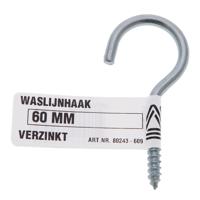 Waslijnhaak verz 80mm - Deltafix