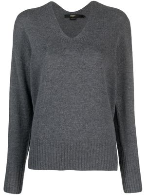 Seventy pull col v à épaule dénudée - Gris