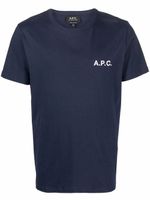 A.P.C. t-shirt à logo - Bleu - thumbnail