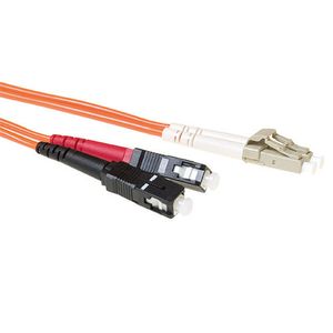ACT RL8500 Glasvezel Patchkabel Duplex LSZH - LC/SC 50/125µm OM2 - 50 cm