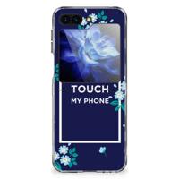 Samsung Galaxy Z Flip 6 Silicone-hoesje Flowers Blue DTMP