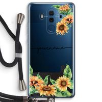 Zonnebloemen: Huawei Mate 10 Pro Transparant Hoesje met koord