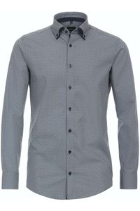 Venti Modern Fit Overhemd blauw/wit, Motief