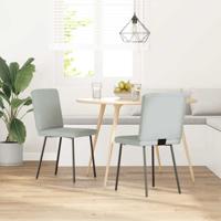 Eetkamerstoelen 2 st fluweel lichtgrijs