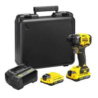 Slagschroevendraaier - STANLEY FATMAX V20 - SFMCF820D2K-QW - 190 Nm borstelloos - Lithium 18V - 2 Accu's 2Ah