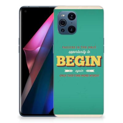 OPPO Find X3 | X3 Pro | Siliconen hoesje | met naam Quote Begin OPPO Find X3 | X3 Pro | Siliconen hoesje | met naam Quote Begin
