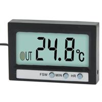 Dubbele manier (Indoor en Outdoor) LCD Digitale Thermometer met klok Display functie TM-2 (zwart) Dubbele manier (Indoor en Outdoor) LCD Digitale Thermometer met klok Display functie TM-2 (zwart)