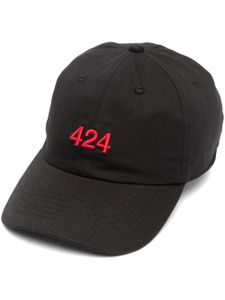 424 casquette à logo brodé - Noir