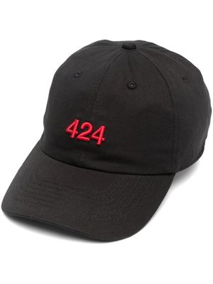 424 casquette à logo brodé - Noir