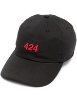 424 casquette à logo brodé - Noir 424 casquette à logo brodé - Noir