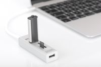 Digitus DA-70243 USB 2.0-hub 3 poorten Met USB-C stekker, Met aluminium behuizing, Met OTG-functie, Met ingebouwde SD-kaartlezer, Met metalen behuizing - thumbnail