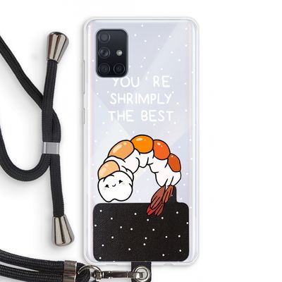 You're Shrimply The Best: Samsung Galaxy A71 Transparant Hoesje met koord