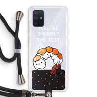 You're Shrimply The Best: Samsung Galaxy A71 Transparant Hoesje met koord