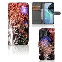 Motorola Moto G72 | Wallet Case | met Pasjes | Vuurwerk Motorola Moto G72 | Wallet Case | met Pasjes | Vuurwerk