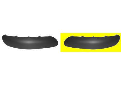Bumperlijst Links Bumper Zwart 0925581