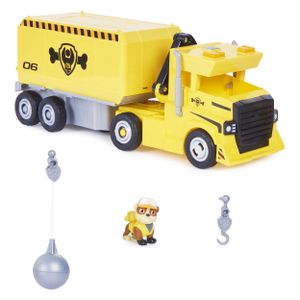 PAW Patrol Big Truck Pups - Rubble 2 in 1 transformerende X-Treme Truck met graafmachine hijskraan licht en geluid actiefiguren