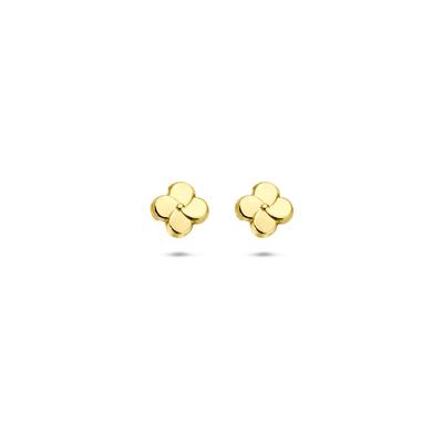 14k Geelgouden Oorknoppen Bloem - 5 mm
