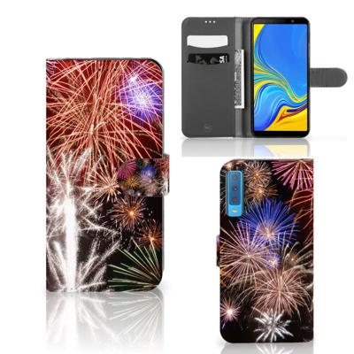 Samsung Galaxy A7 (2018) | Wallet Case | met Pasjes | Vuurwerk