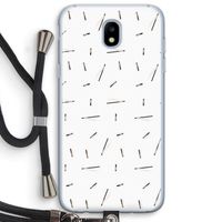 Hipster stripes: Samsung Galaxy J5 (2017) Transparant Hoesje met koord