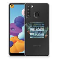 Samsung Galaxy A21 Telefoonhoesje met Naam Boho Beach