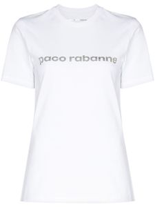 Rabanne t-shirt à logo imprimé - Blanc