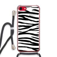 Zebra pattern: iPhone SE 2020 Transparant Hoesje met koord Zebra pattern: iPhone SE 2020 Transparant Hoesje met koord