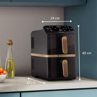 Philips 4000 series Gestapelde Airfryer met twee manden uit de 4000-serie