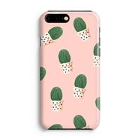 Cactusprint roze: iPhone 8 Plus Volledig Geprint Hoesje