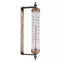 Esschert Design Thermometer Fensterrahmen Vloeibare omgevingsthermometer Buiten Brons, Wit - thumbnail