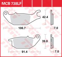 TRW Remblokken, en remschoenen voor de moto, MCB738 Allround organisch