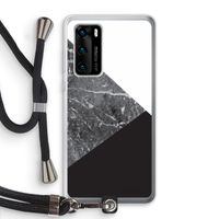 Combinatie marmer: Huawei P40 Transparant Hoesje met koord