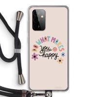 Happy days: Samsung Galaxy A72 5G Transparant Hoesje met koord