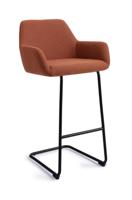 Jesper Home Barkruk 'Hiroo' Arch Black, kleur Hearth Harmony (zithoogte 76cm)