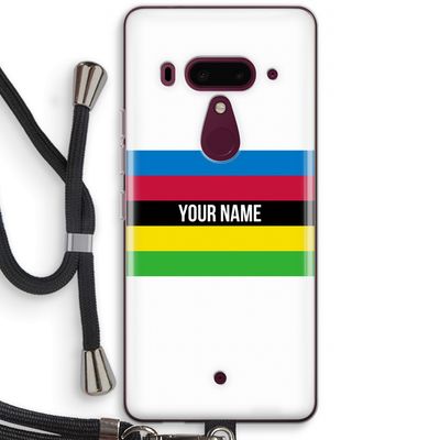 WK Wielrennen: HTC U12+ Transparant Hoesje met koord