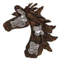 Beeld Paardenhoofd - 68x29x85 - Bruin/Grijs - Teak Beeld Paardenhoofd - 68x29x85 - Bruin/Grijs - Teak