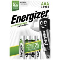 Energizer Universal HR03 Oplaadbare AAA batterij (potlood) NiMH 500 mAh 1.2 V 4 stuk(s) - thumbnail