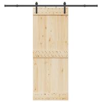 VidaXL Doos met onderdelen voor schuifdeur 213,5 cm staal zwart