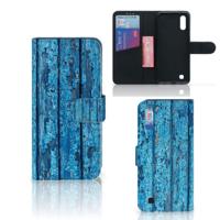 Samsung Galaxy M10 | Book Style Case | Wood Blue