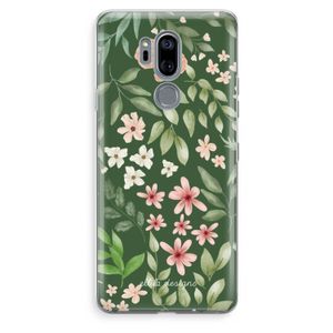 Botanical green sweet flower heaven: LG G7 Thinq Transparant Hoesje