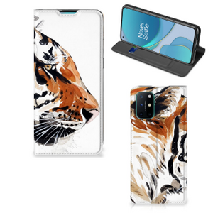 Bookcase OnePlus 8T Watercolor Tiger