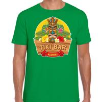Hawaii party feestkleding t-shirt - tiki bar Aloha - voor heren - groen - verkleedkleding