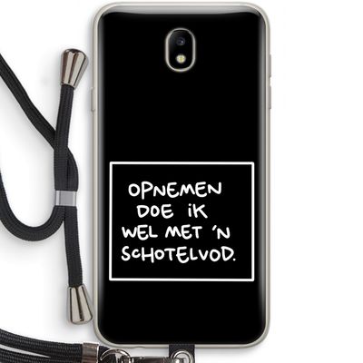 Schotelvod: Samsung Galaxy J7 (2017) Transparant Hoesje met koord