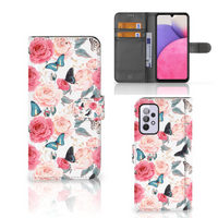 Samsung Galaxy A33 5G Hoesje Butterfly Roses - thumbnail