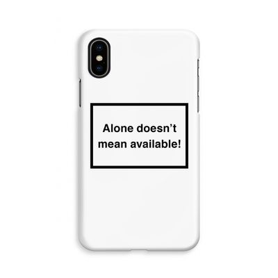 Alone: iPhone Xs Volledig Geprint Hoesje