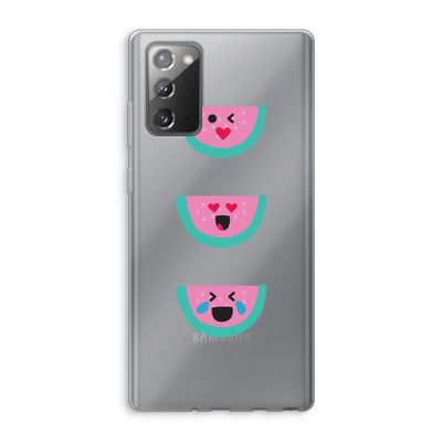 Smiley watermeloen: Samsung Galaxy Note 20 / Note 20 5G Transparant Hoesje