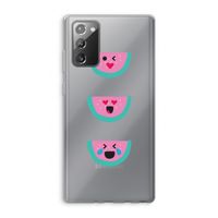 Smiley watermeloen: Samsung Galaxy Note 20 / Note 20 5G Transparant Hoesje