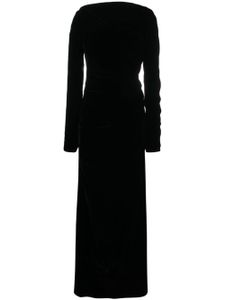 Del Core robe longue à encolure bateau - Noir