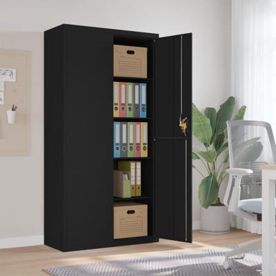 Archiefkast 90x40x180 cm staal zwart