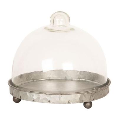 Clayre Eef stolp 6gl2492 grijs transparent 16x15 cm
