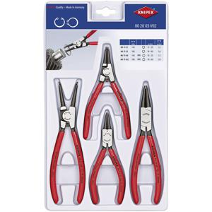 Knipex 00 20 03 V02 Precisie-borgveertang set Geschikt voor borgringen Binnen- en buitenringen 19-60 mm, 12-25 mm 10-25 mm, 19-60 mm Puntvorm Recht